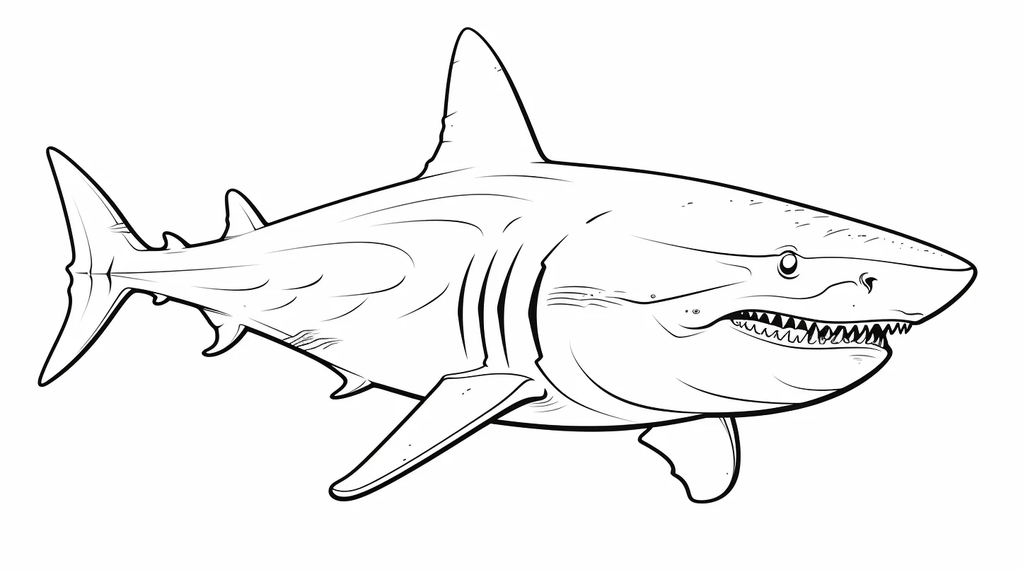 megalodon coloring page to print free