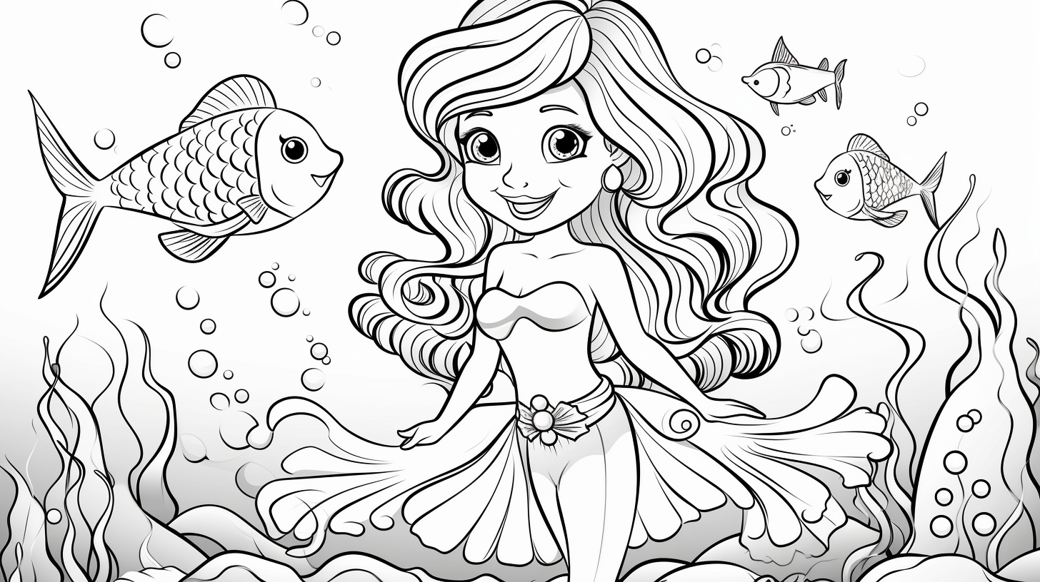 mermaid coloring pages online