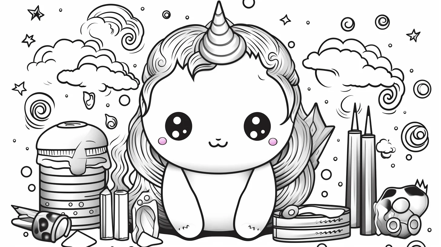 narwhal coloring pages