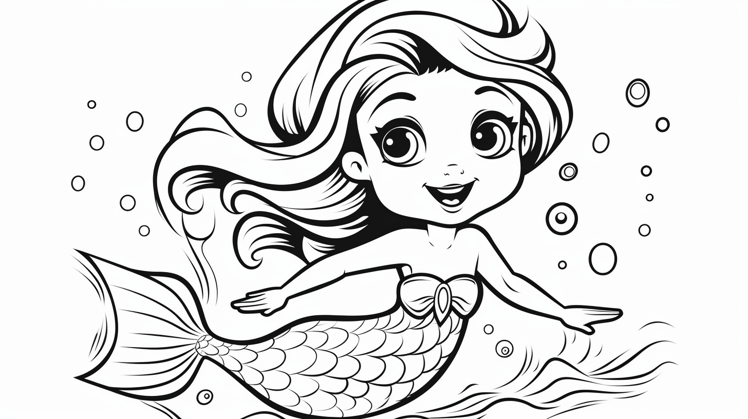 new little mermaid coloring pages
