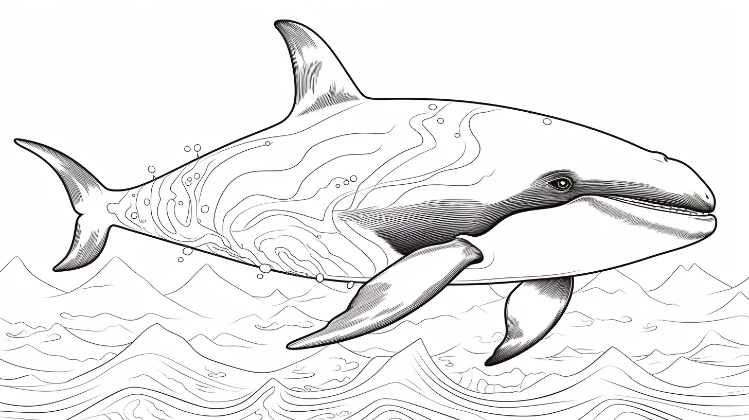 orca coloring page realistic free printable