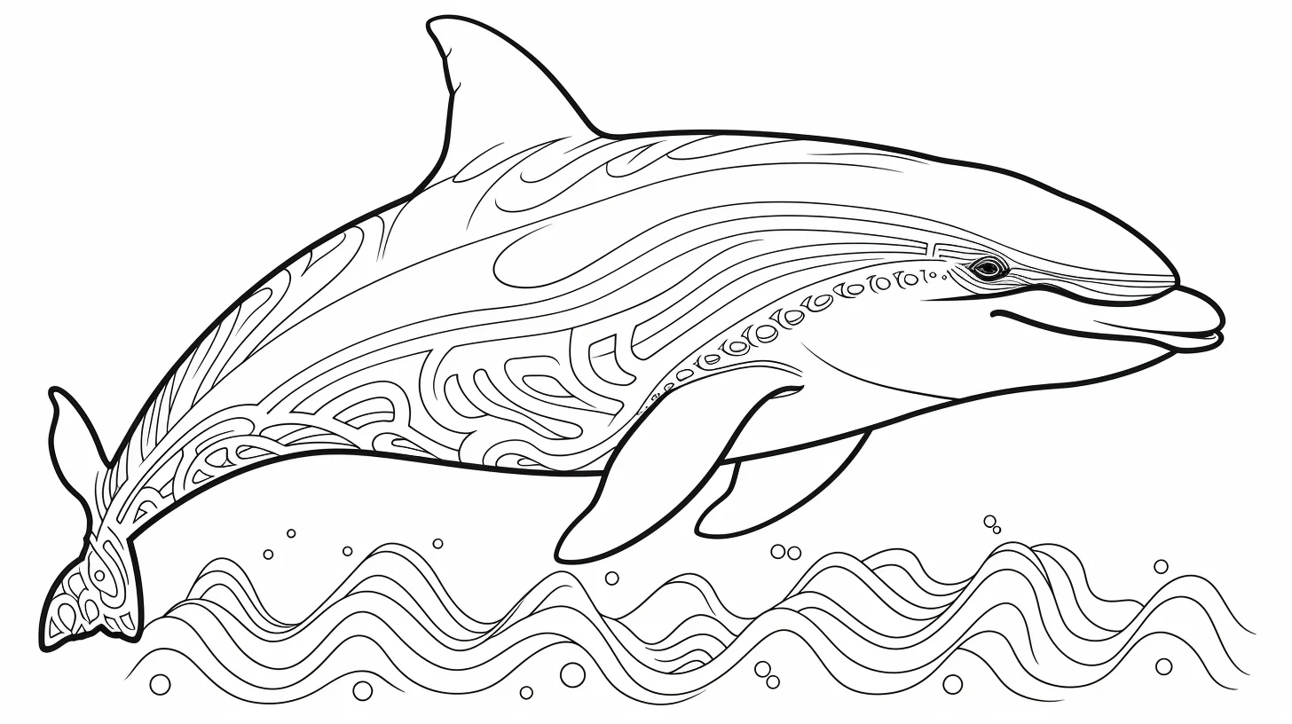 orca coloring page realistic