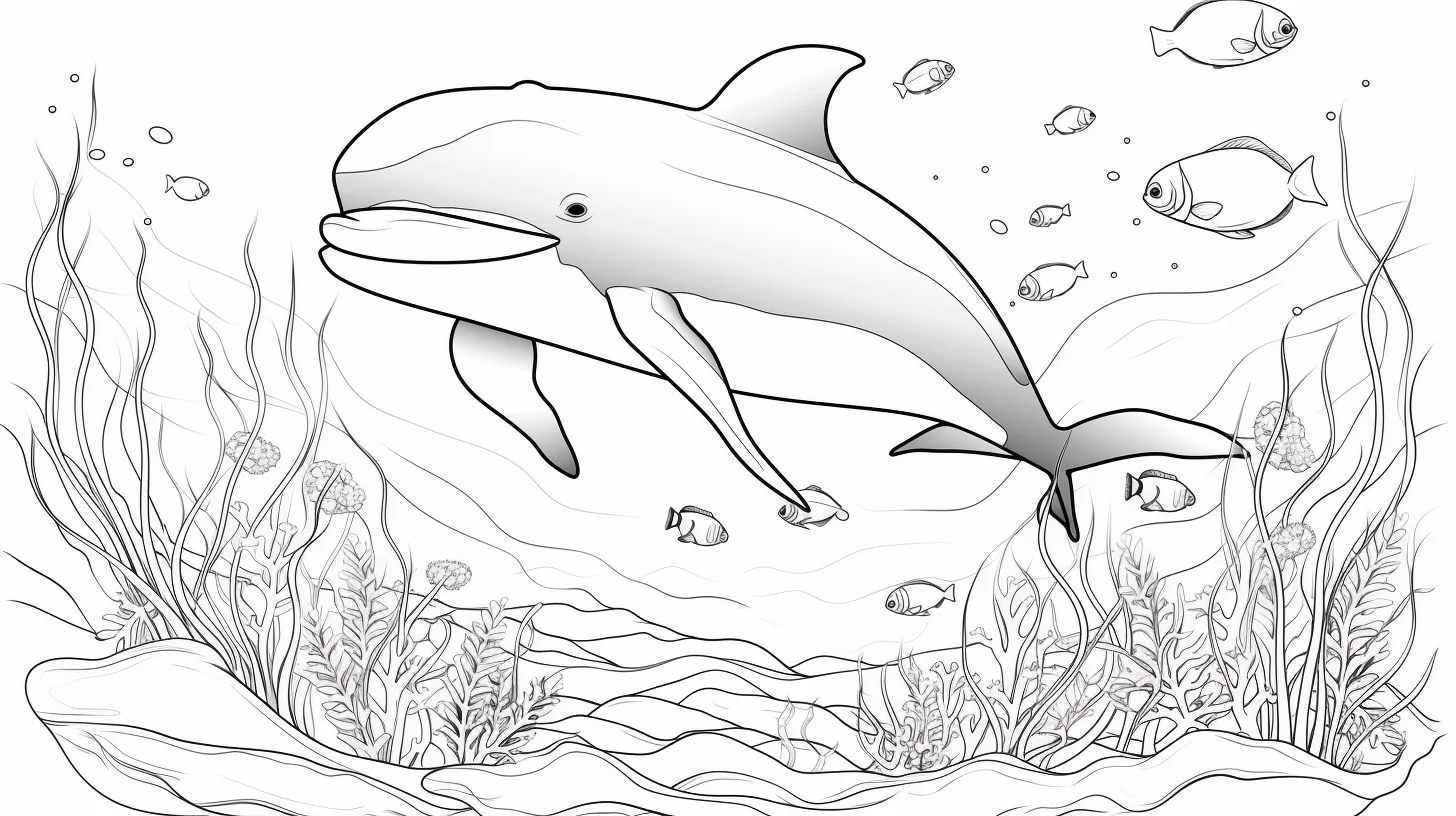 orca killer whale coloring page for kids