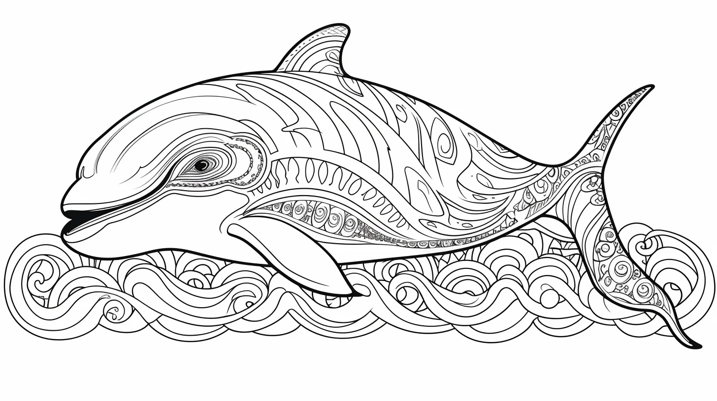 orca killer whale coloring page