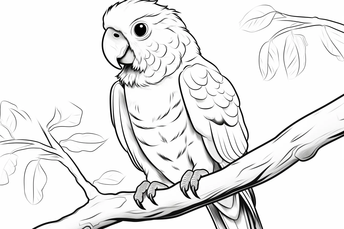 free printable parrot coloring pages for adults