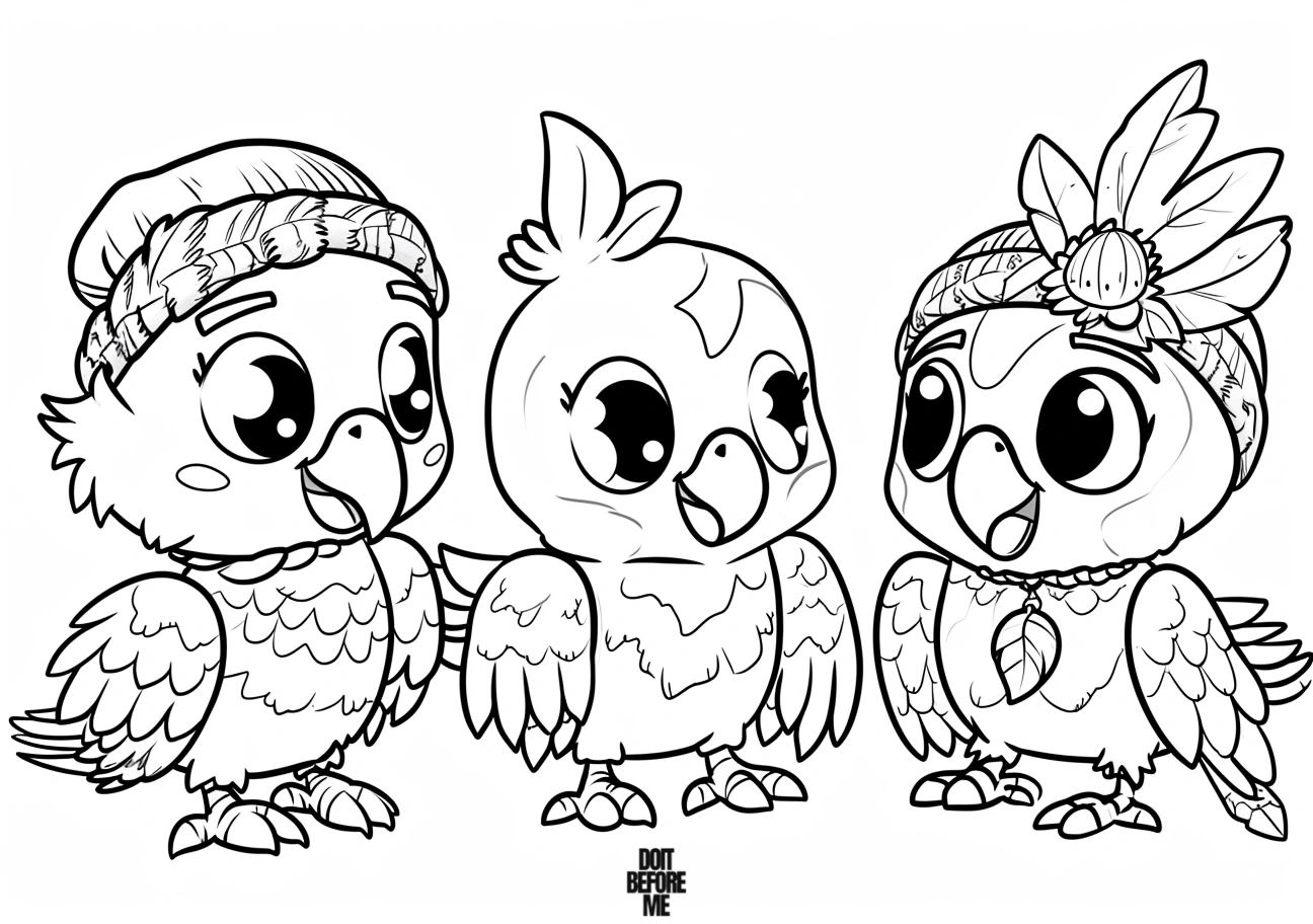 parrot coloring pages for adults