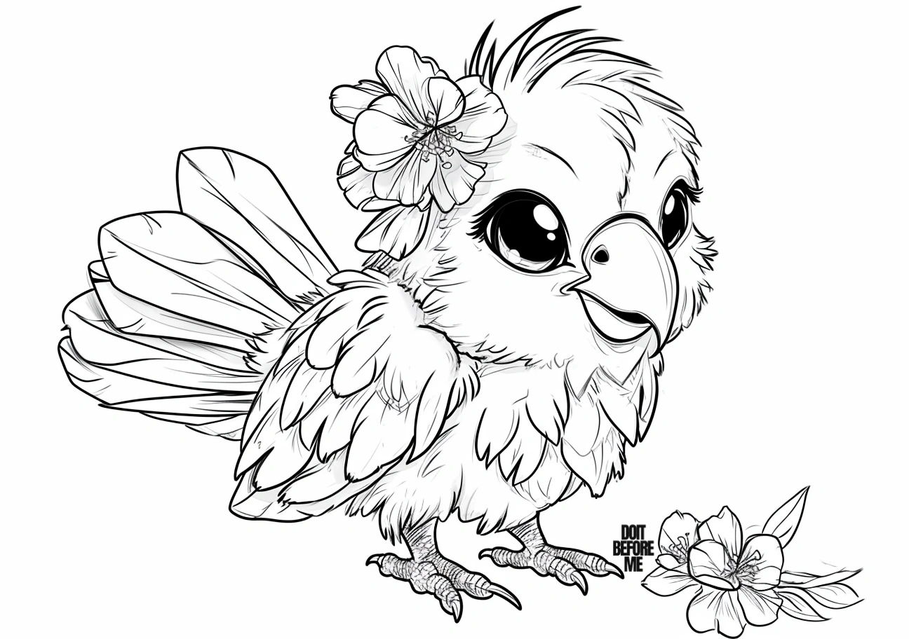 parrot coloring picture