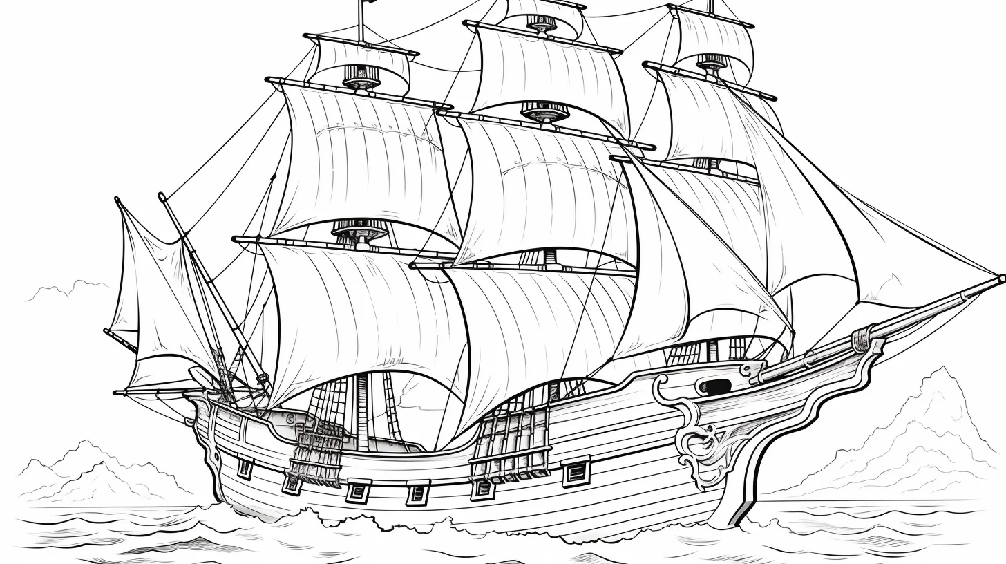pirate ship colouring sheets for kids