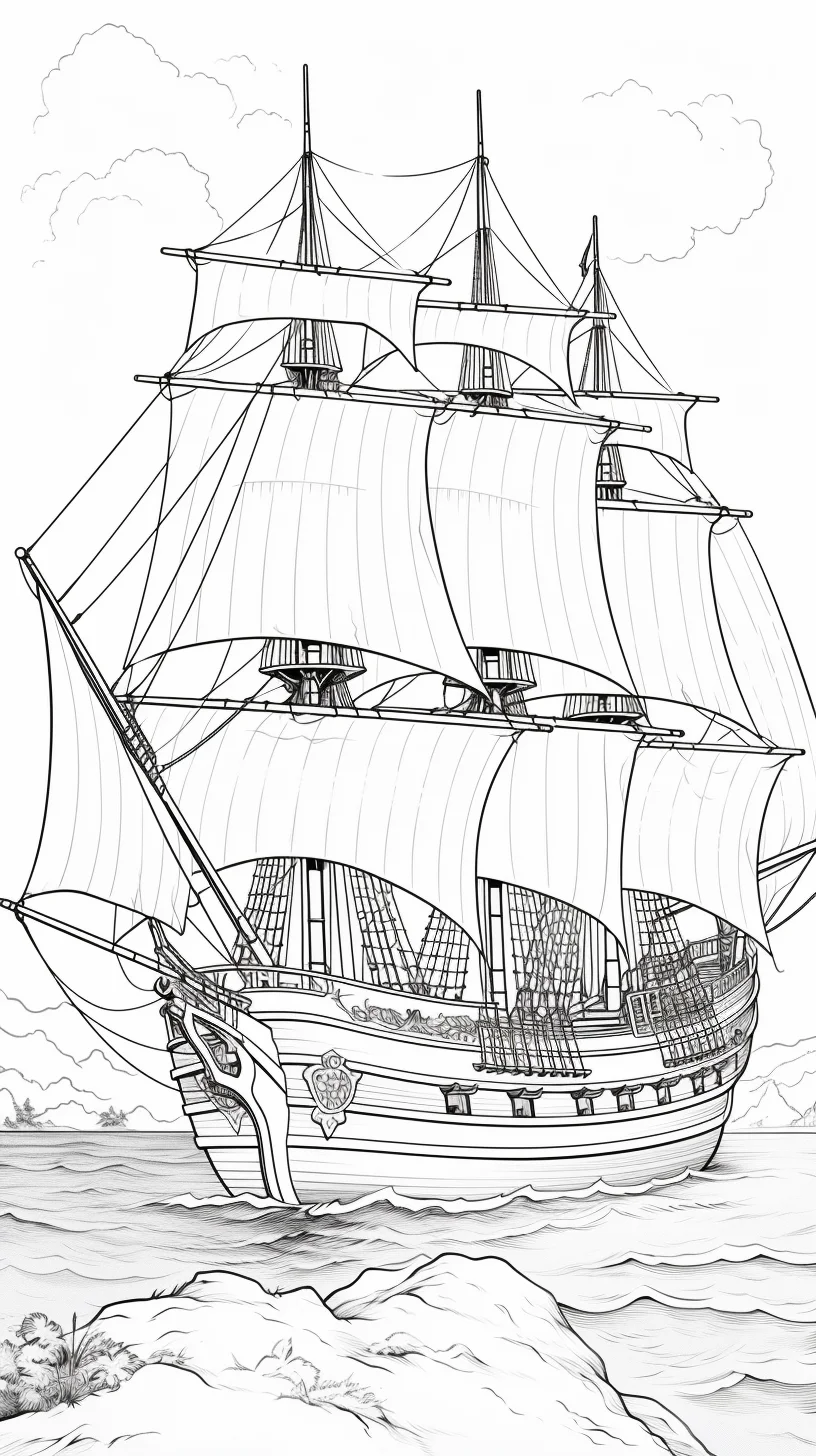 pirate ship colouring sheets