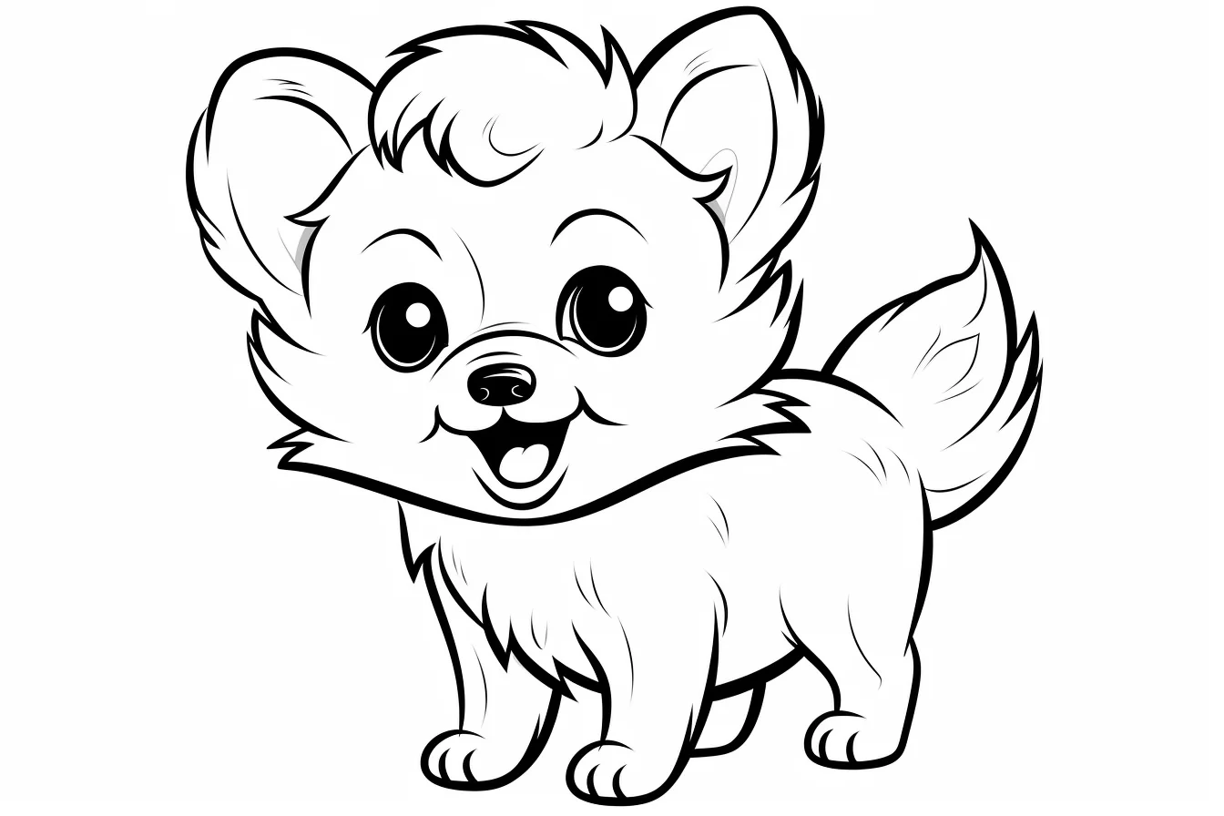 pomeranian puppy coloring pages free