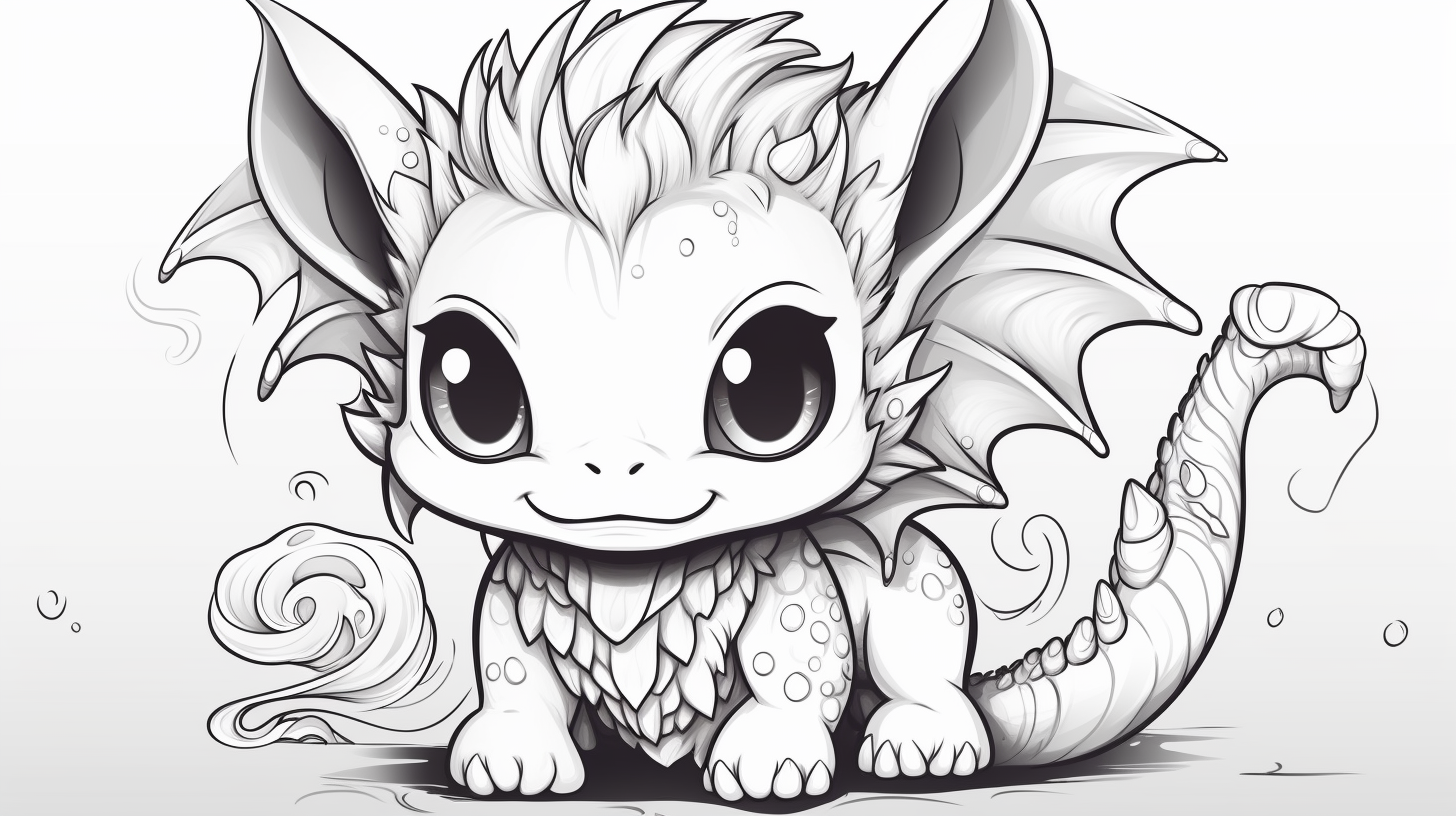 printable baby dragon coloring pages