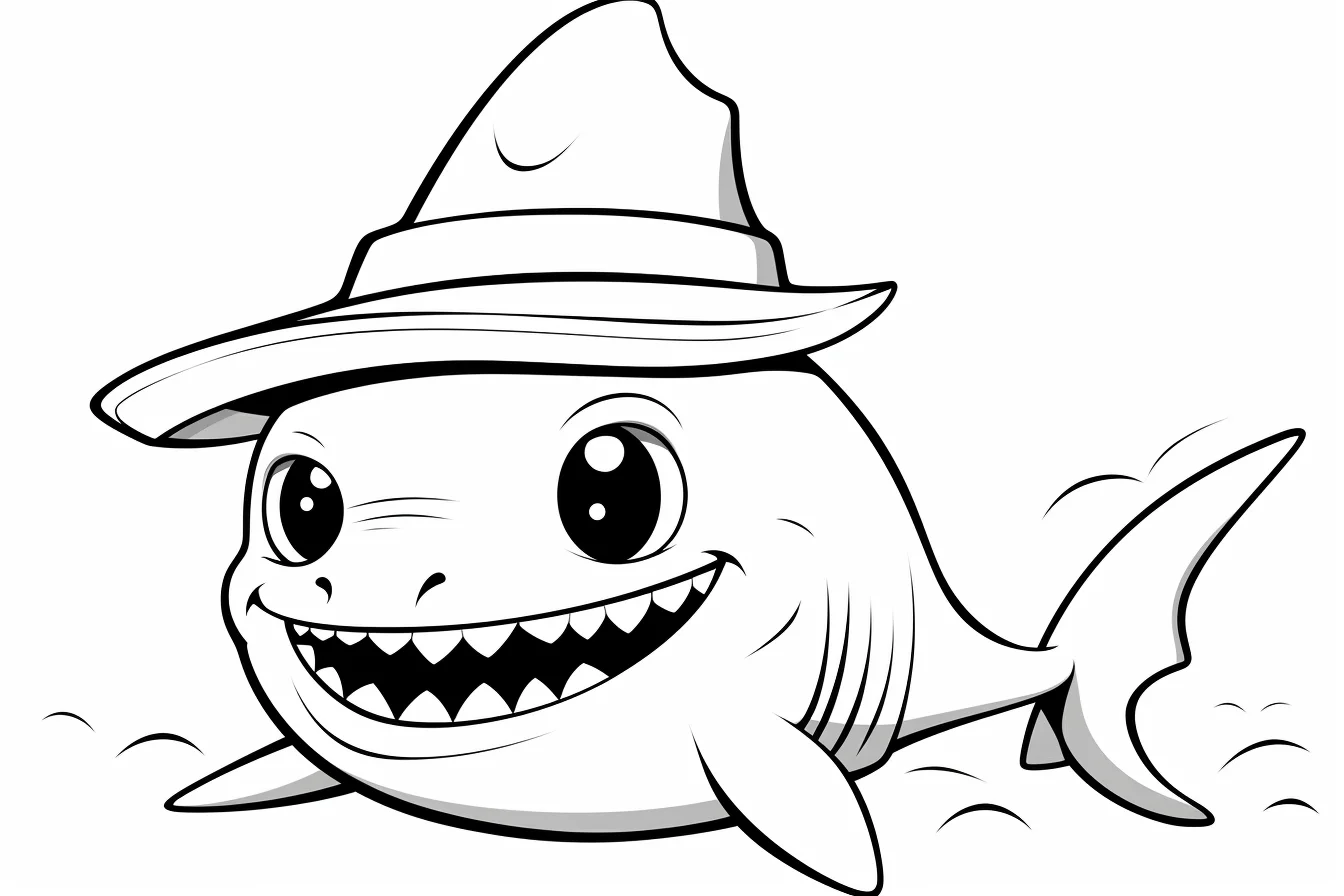 printable baby shark coloring pages for kids