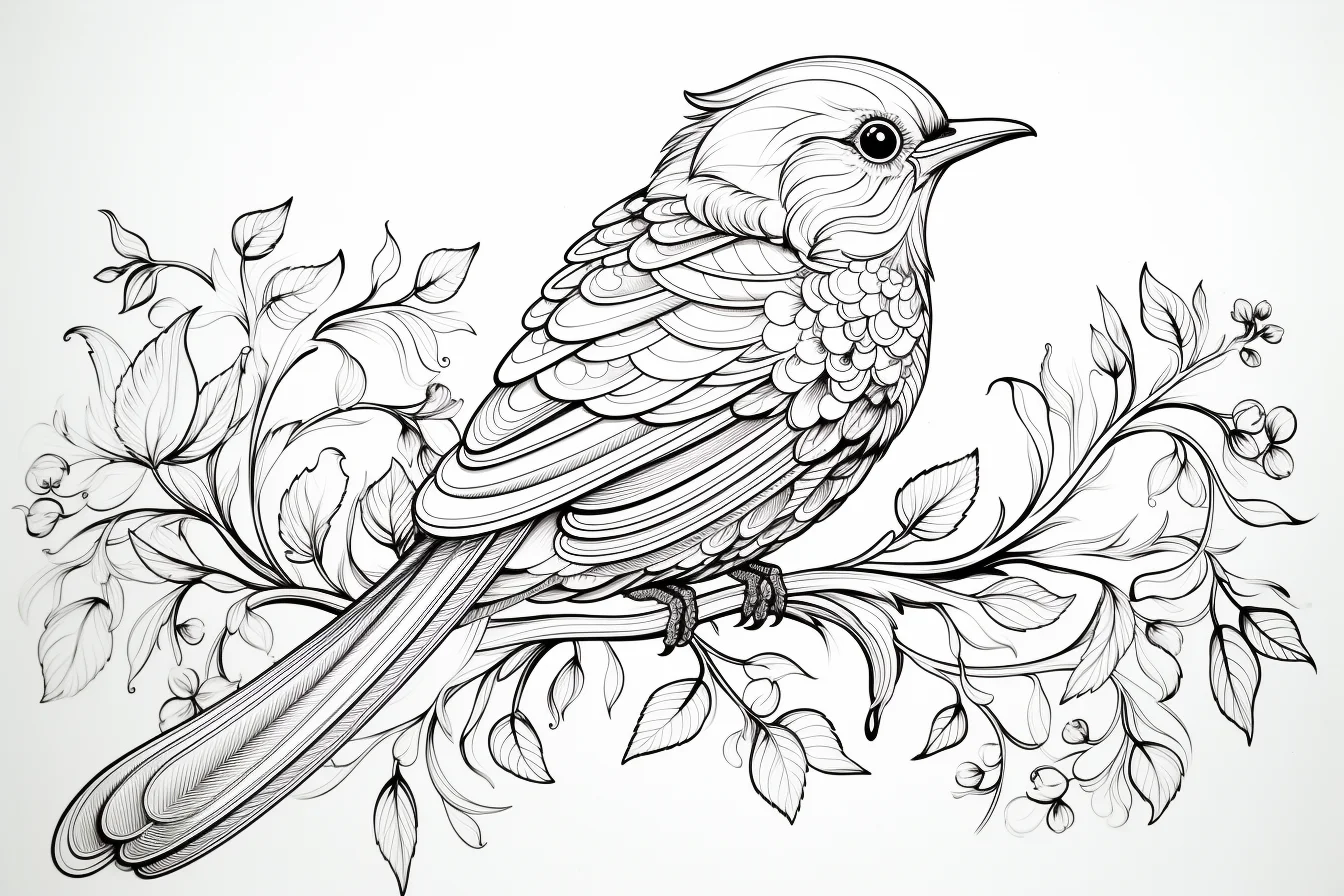 printable bird coloring pages for adults