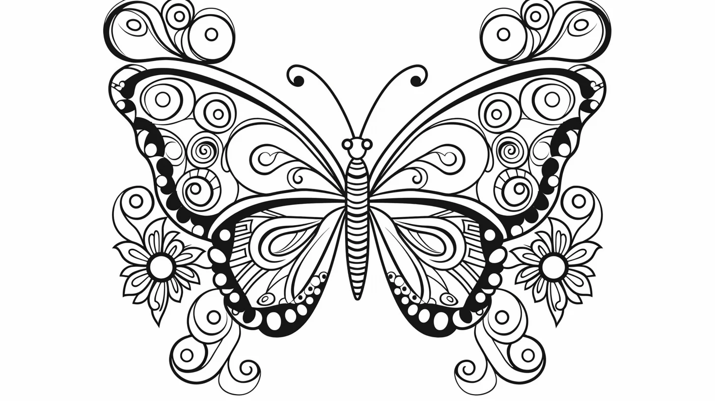 printable butterfly coloring page