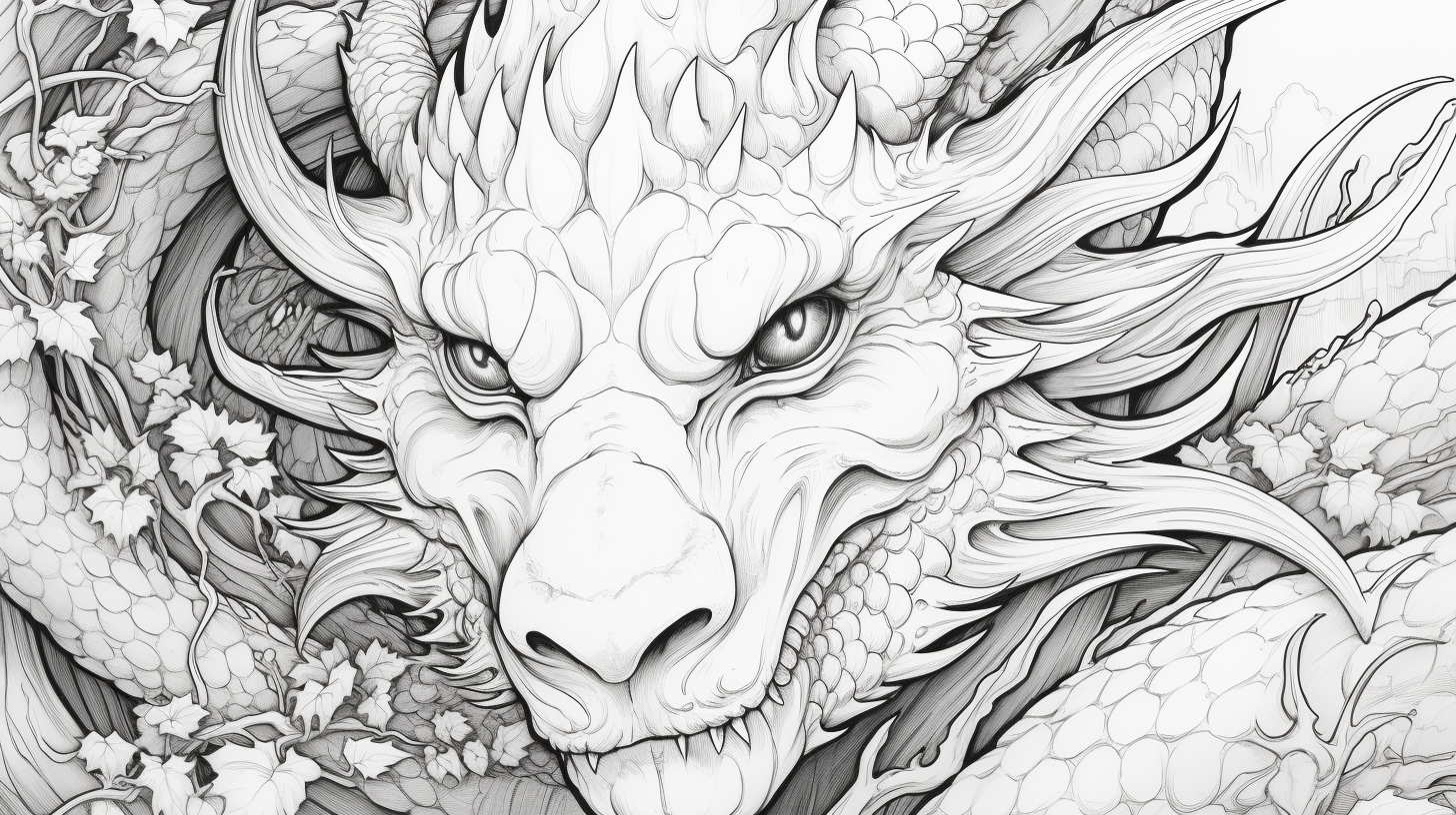 printable dragon coloring pages for adults