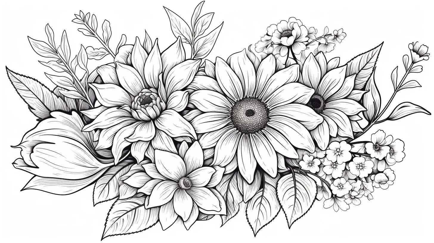 printable flower coloring pages