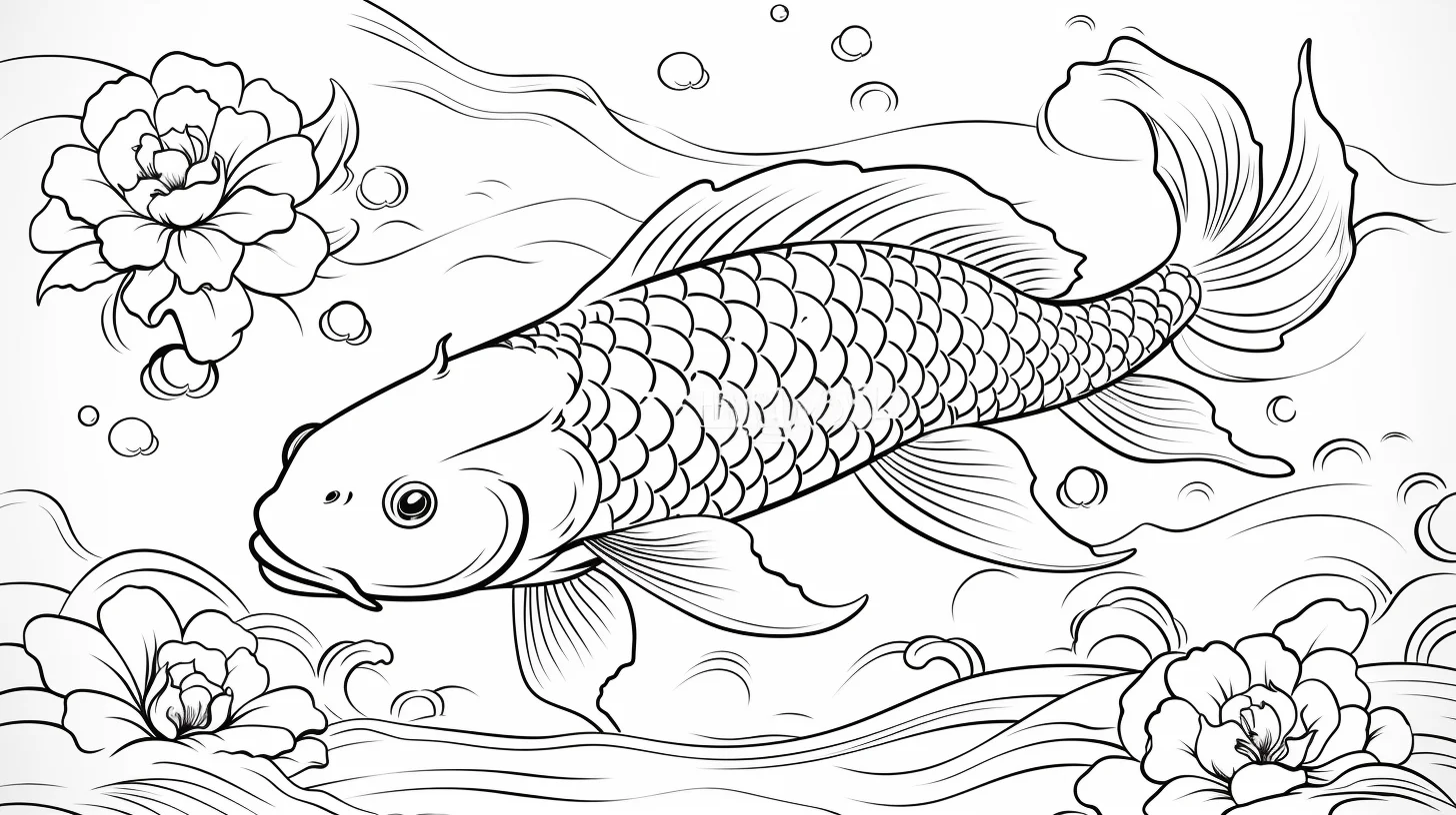 printable koi fish coloring pages