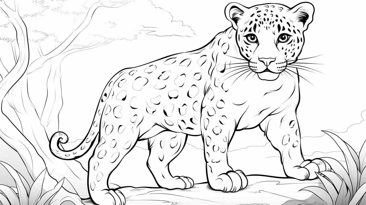 printable leopard coloring pages for adults