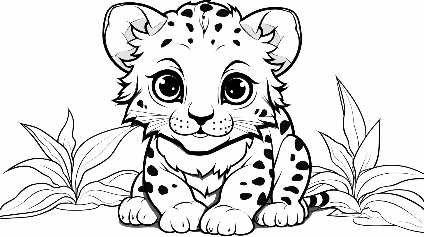 printable leopard coloring pages for toddlers