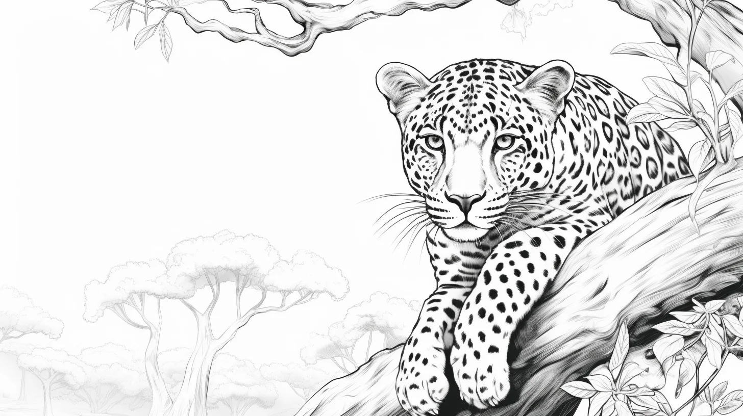 printable leopard coloring sheets for kids