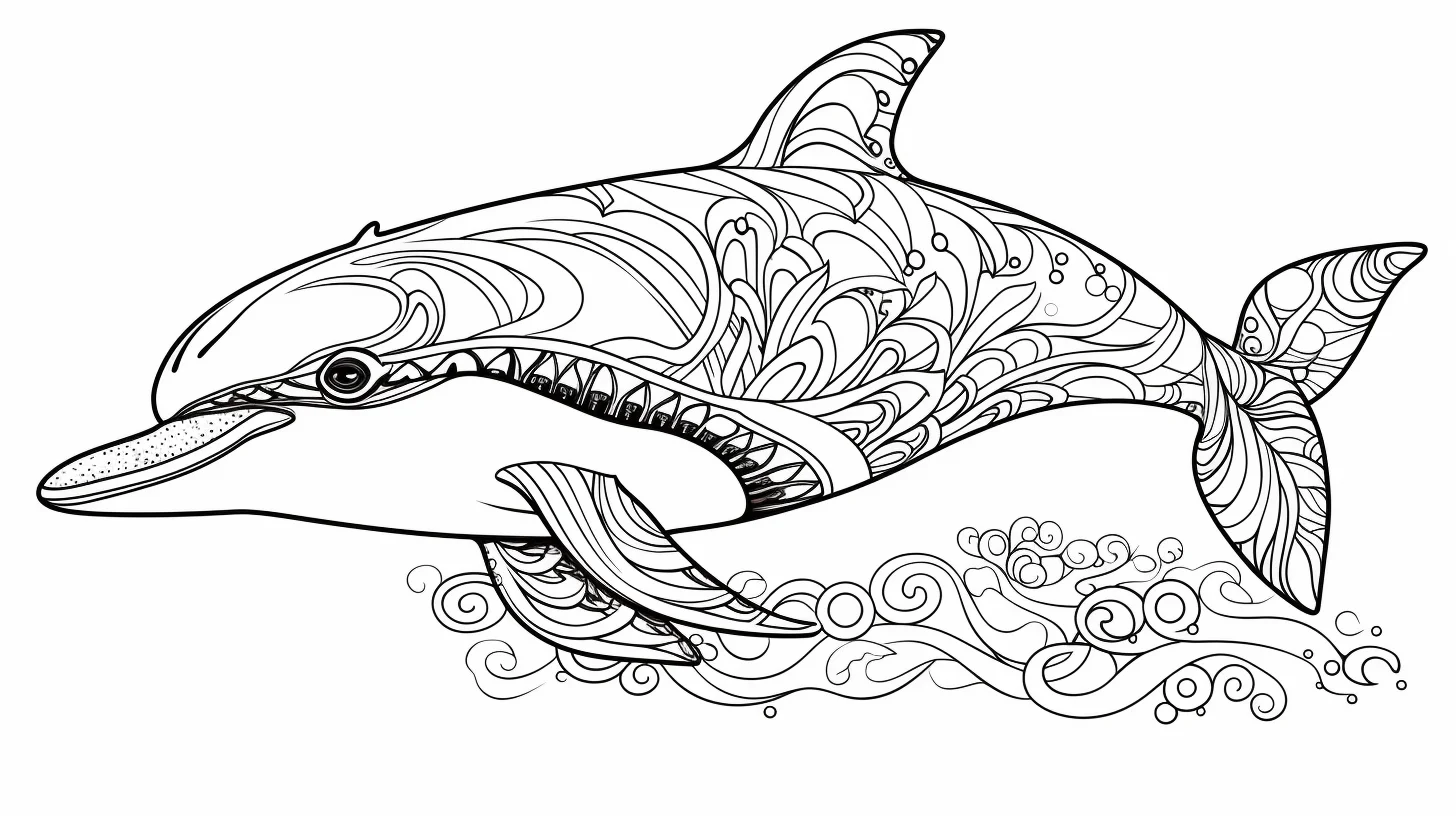 printable orca killer whale coloring page