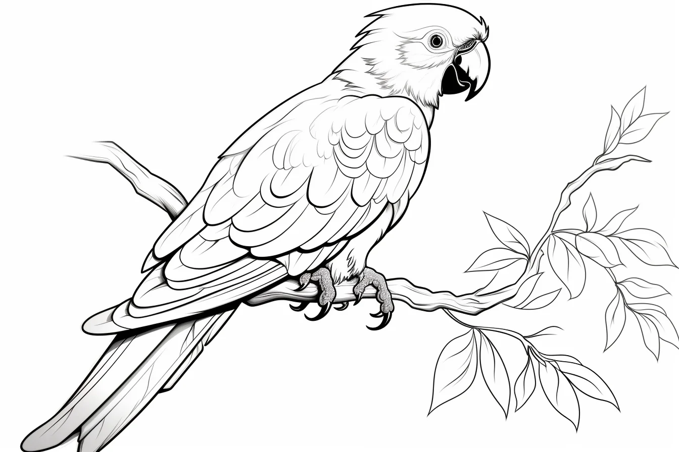 printable parrot coloring sheets