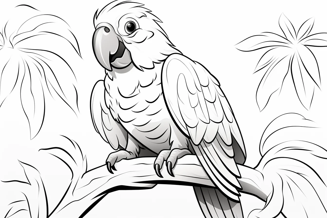 printable parrot sheet coloring pages