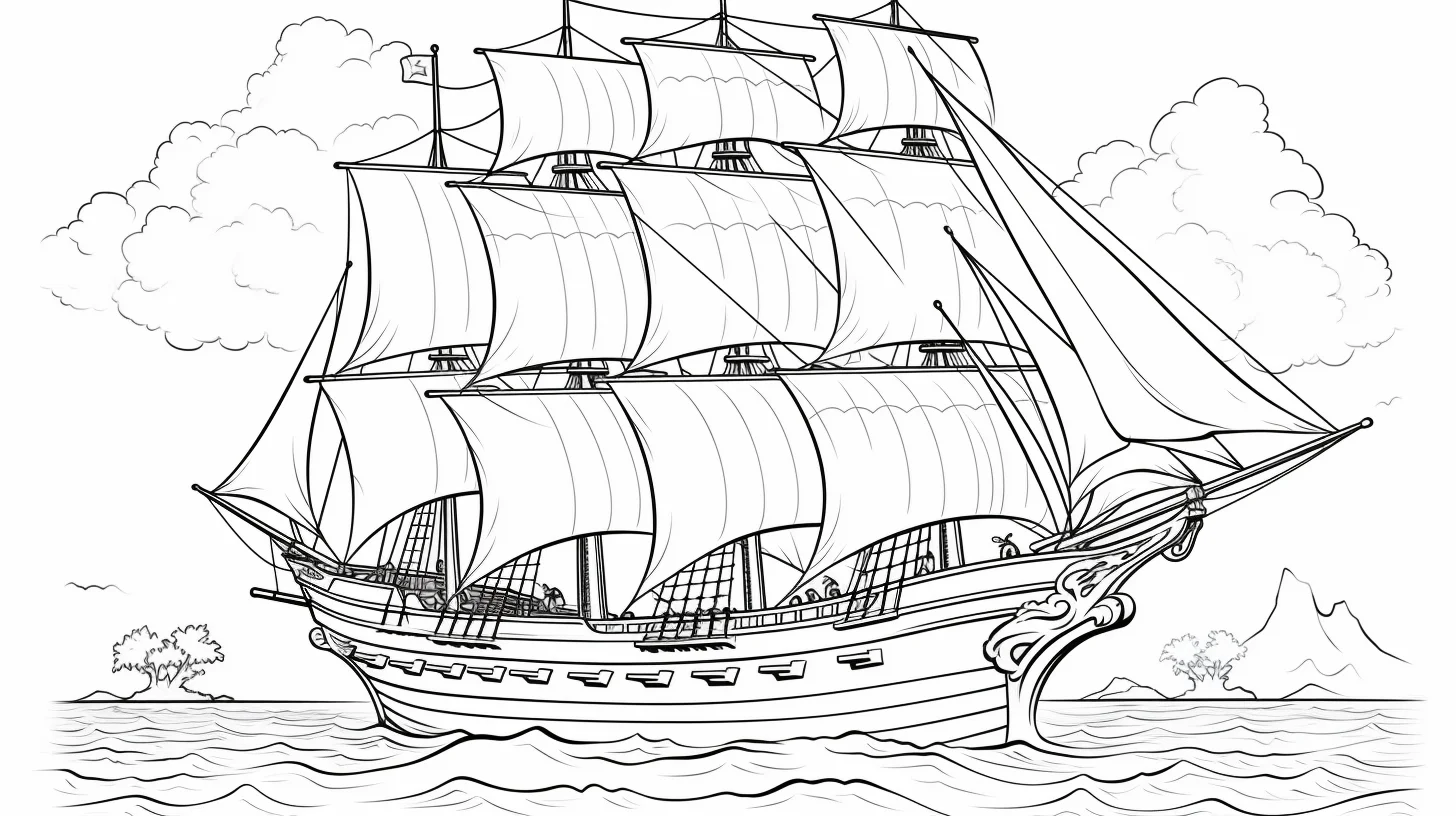 printable pirate ship coloring pages for kids