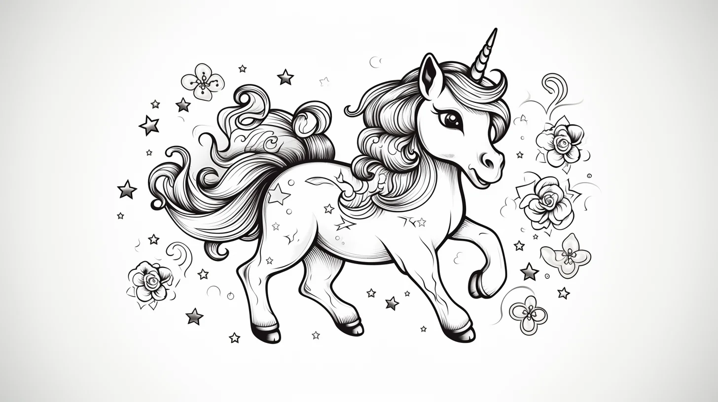 printable unicorn coloring pages