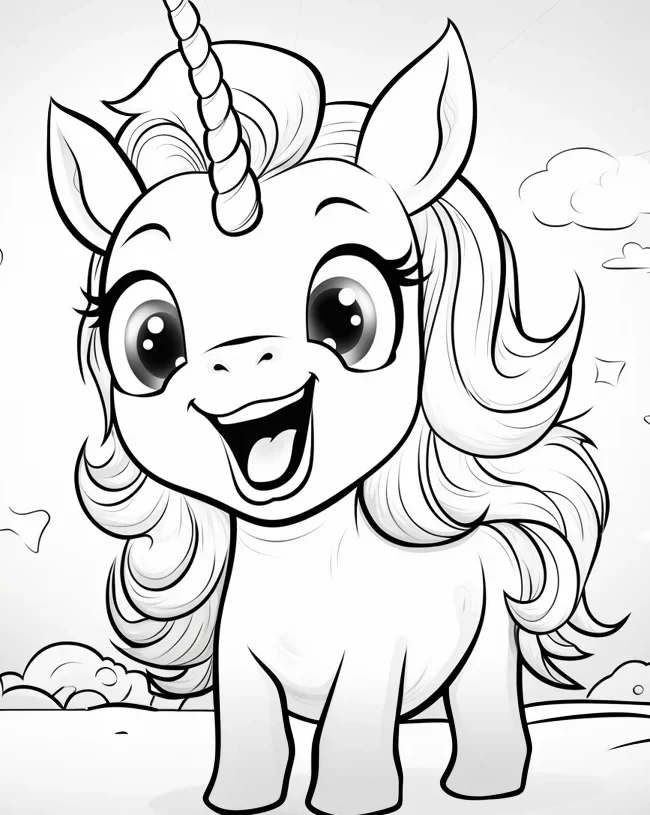 printable unicorn coloring pages