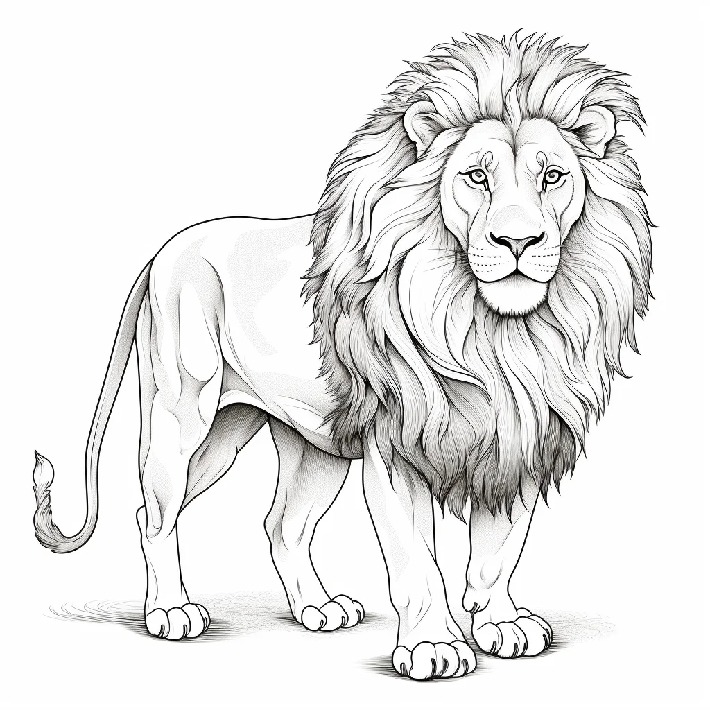 real lion coloring pages