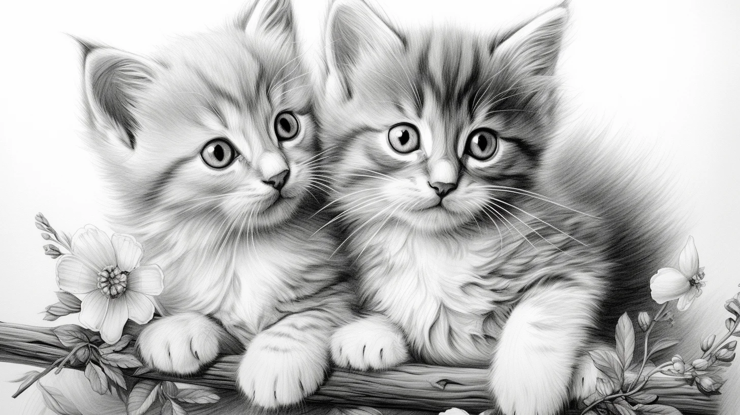 realistic cat coloring pages free