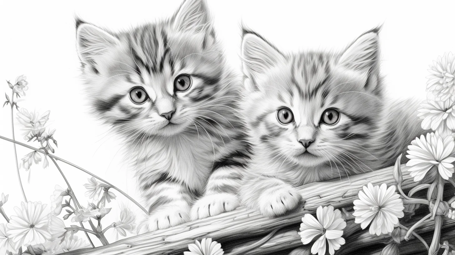 realistic cat coloring pages printable