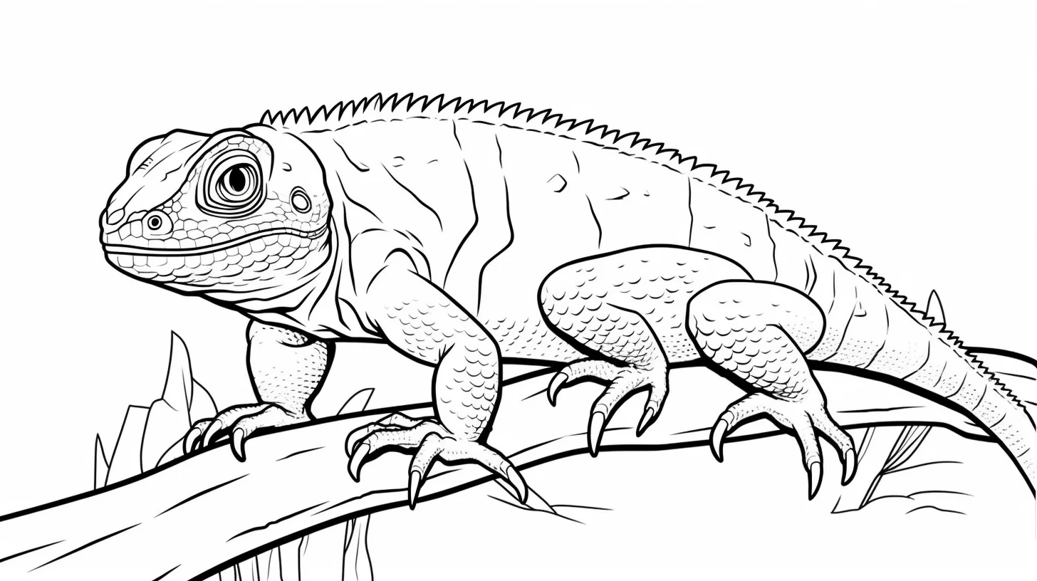 realistic lizard coloring pages
