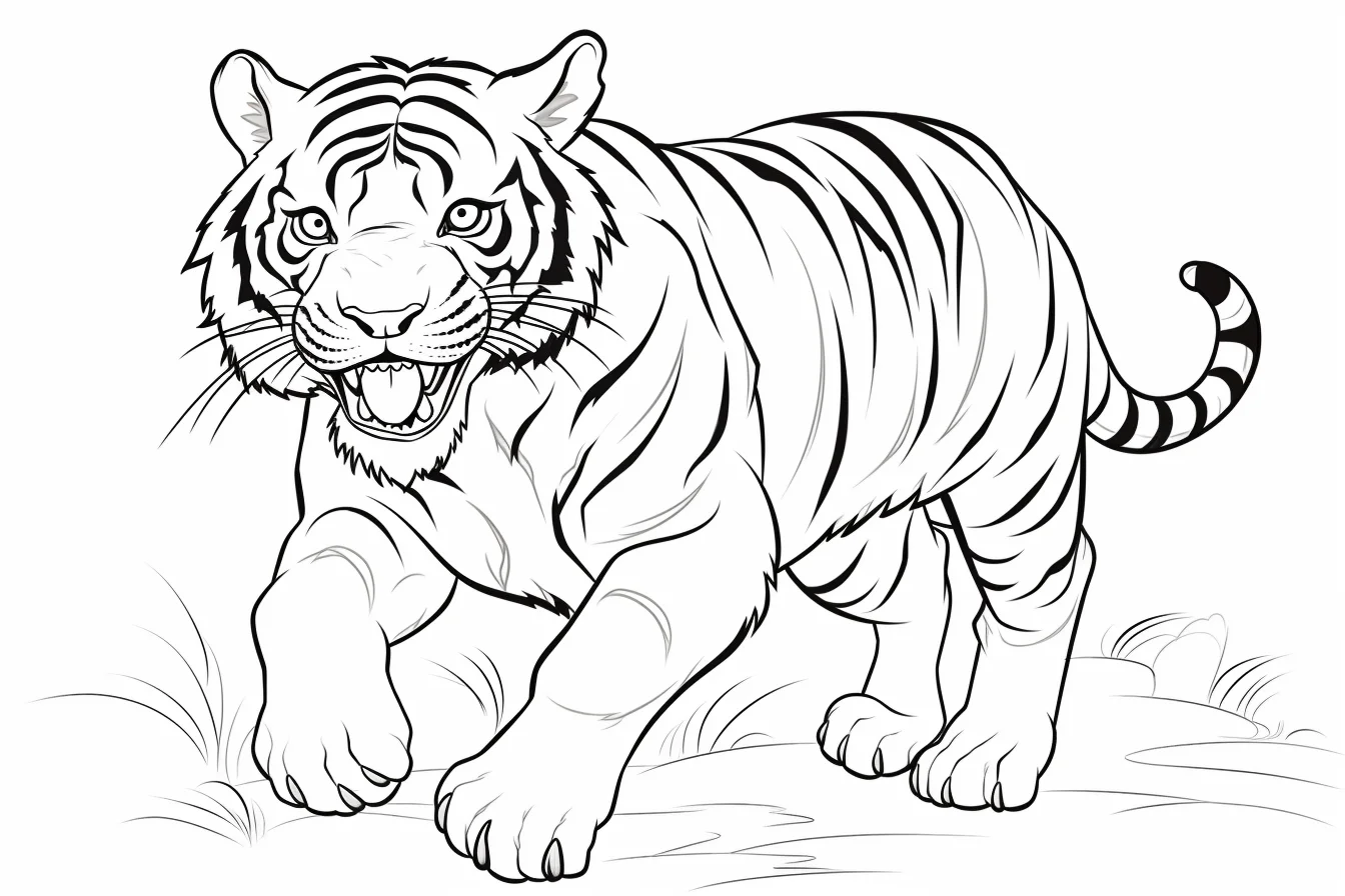 realistic tiger coloring pages