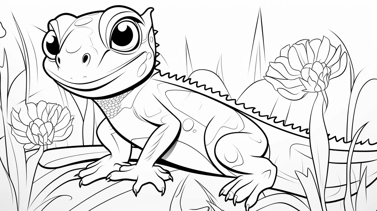 rintable lizard coloring pages for kids