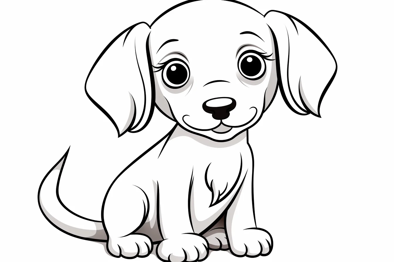 sausage dog puppy coloring pages to print