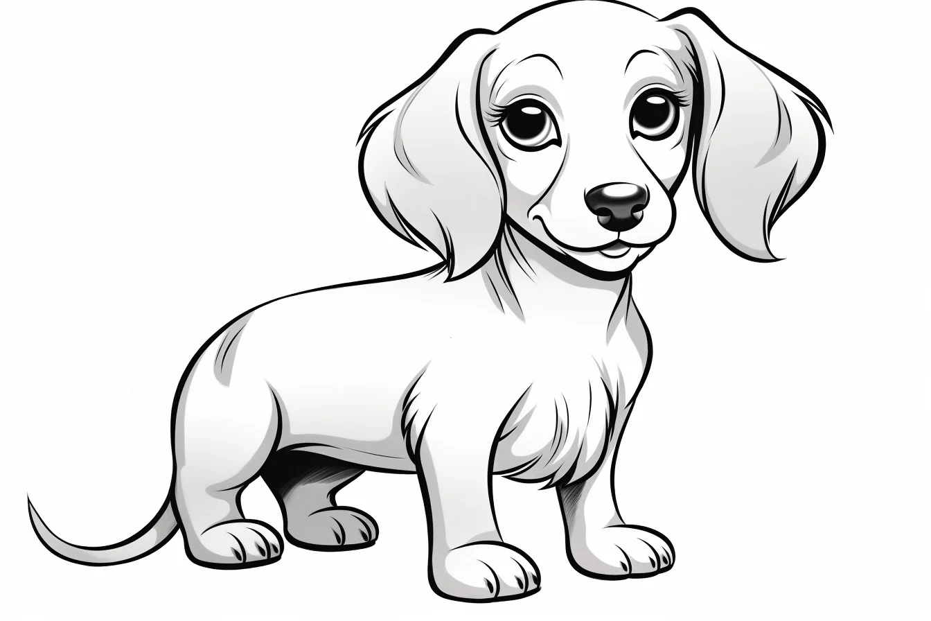 sausage dog puppy coloring pages