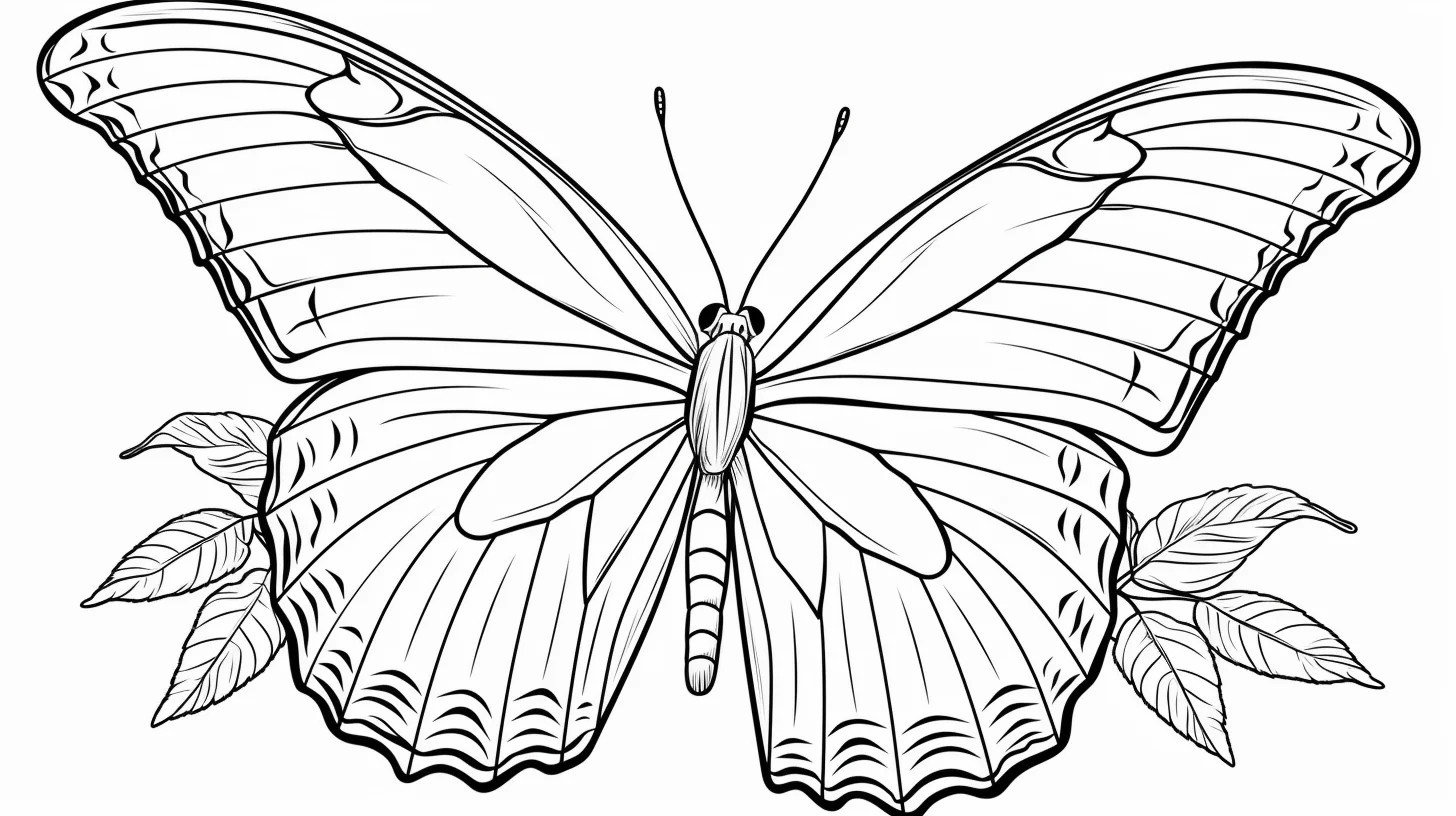 simple butterfly coloring page printable