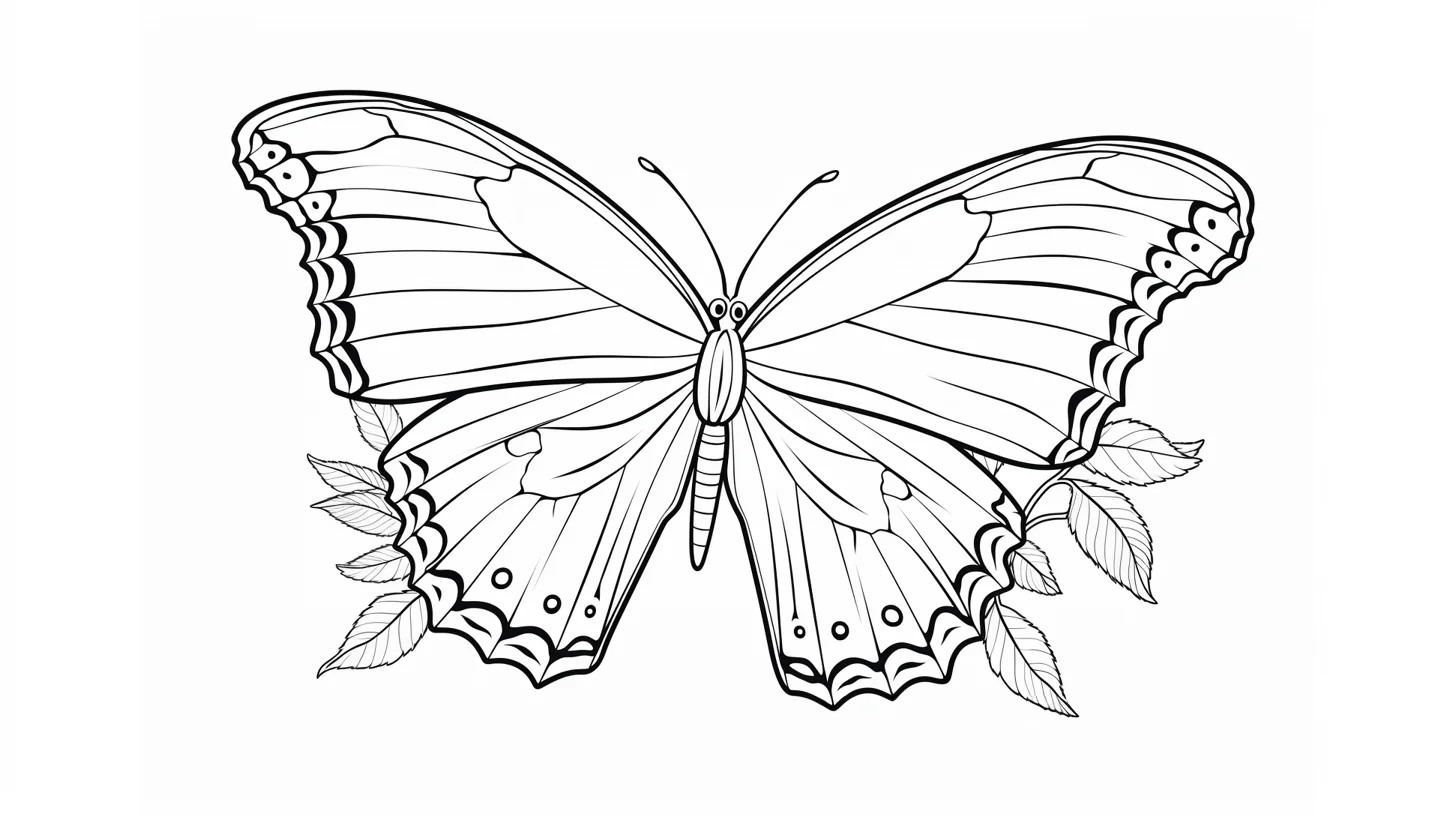 simple butterfly coloring pages free