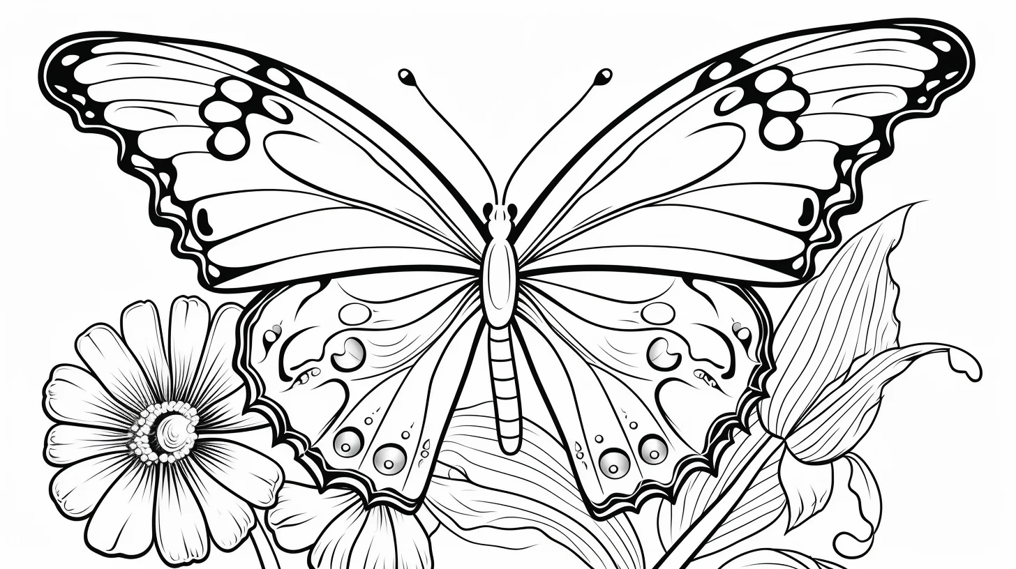 simple butterfly coloring pages printable