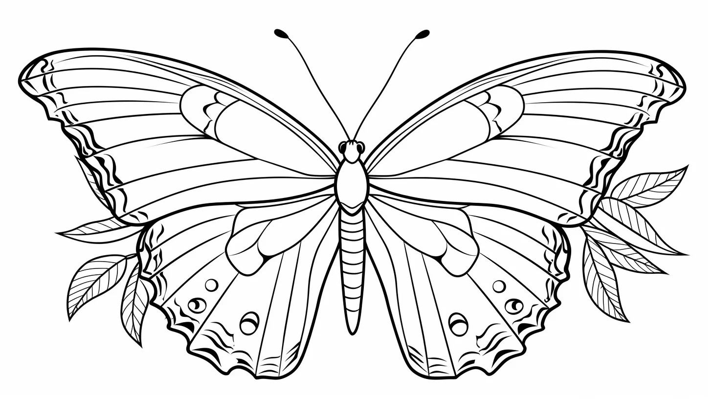 simple butterfly coloring sheet