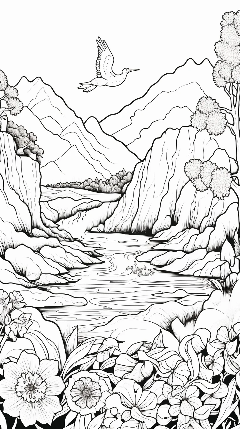 spring easy coloring pages