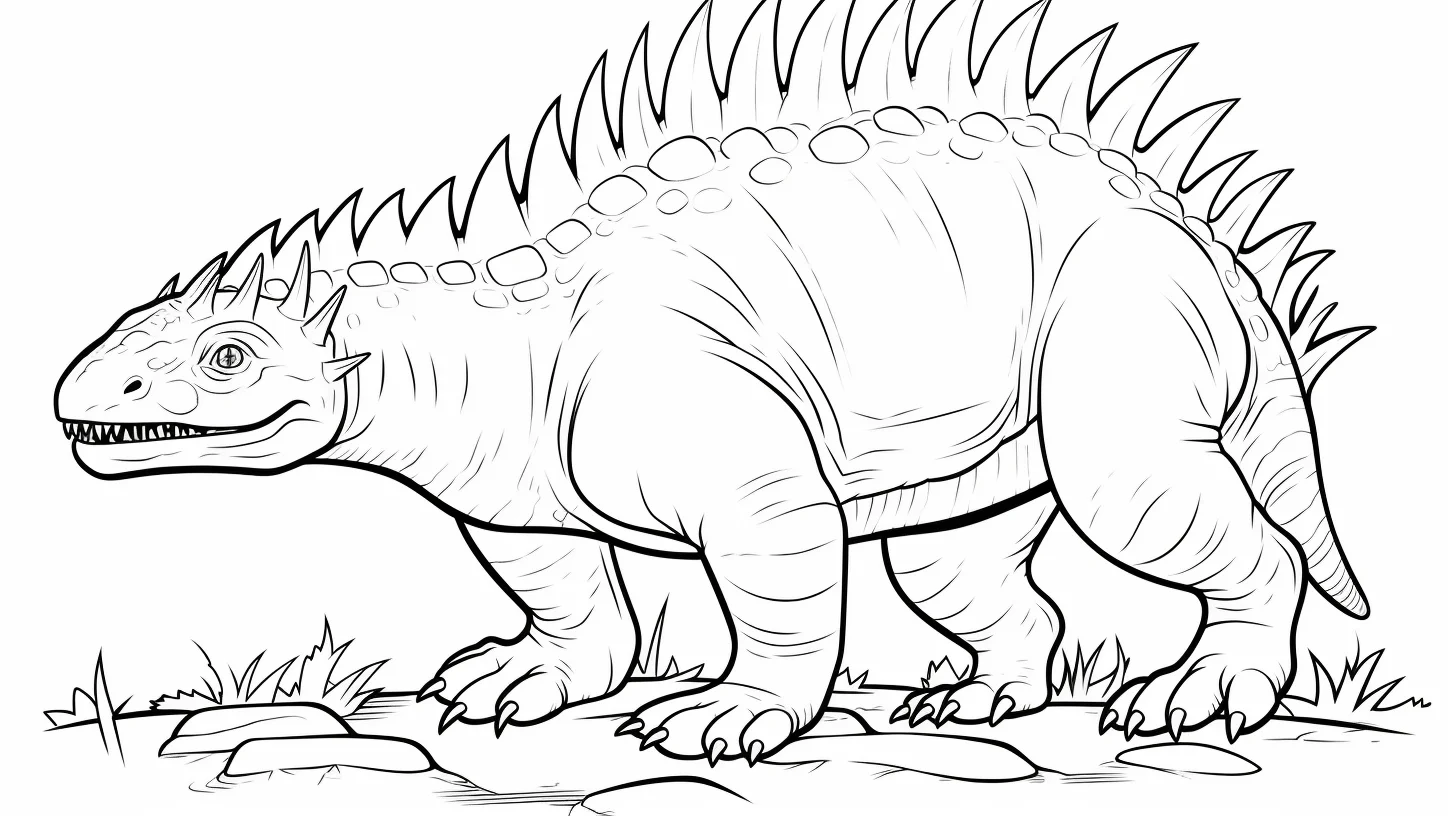 stegosaurus coloring page free