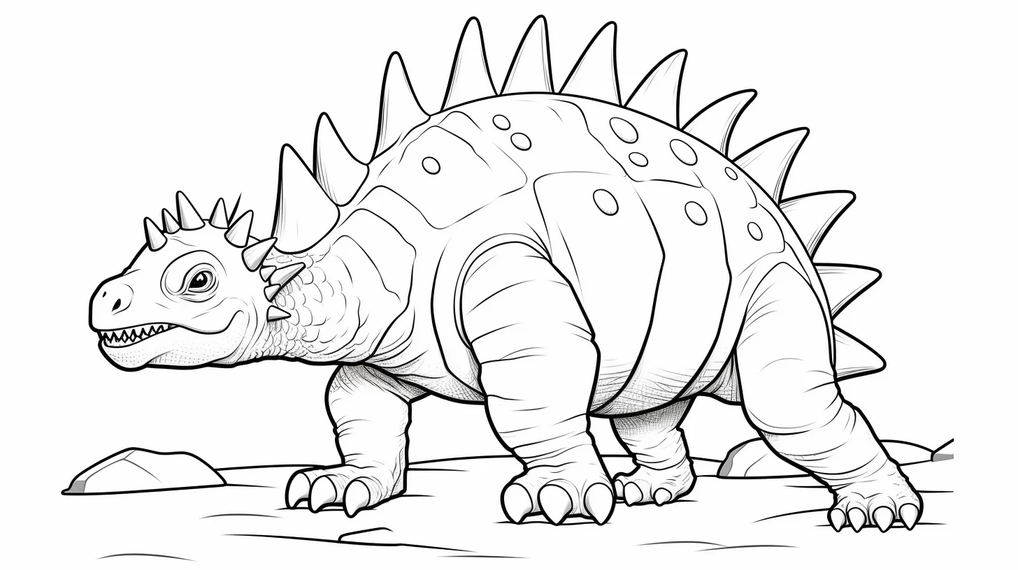 stegosaurus coloring page to draw
