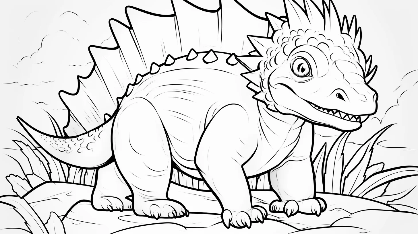 stegosaurus coloring page to print