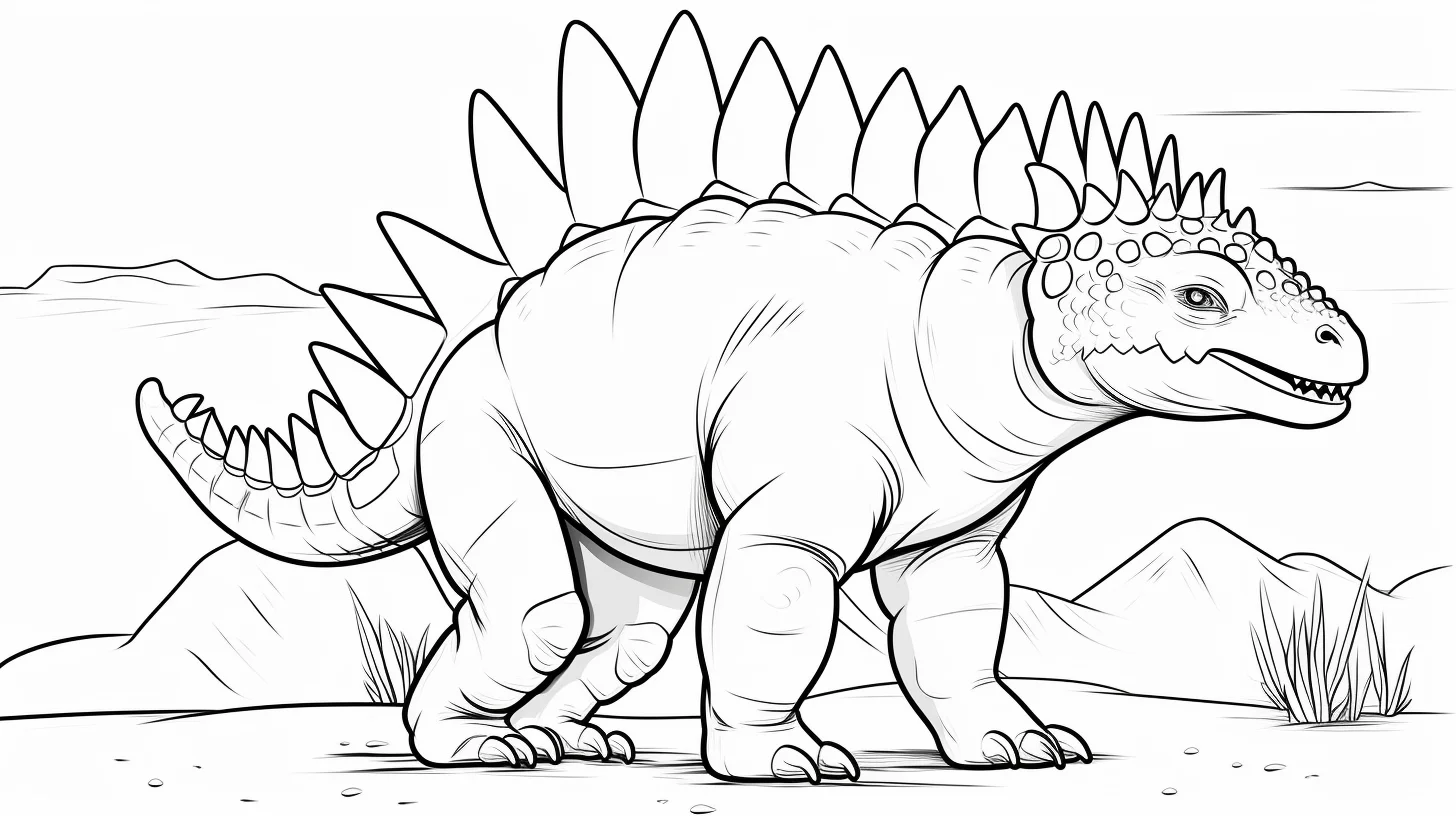 stegosaurus coloring sheet