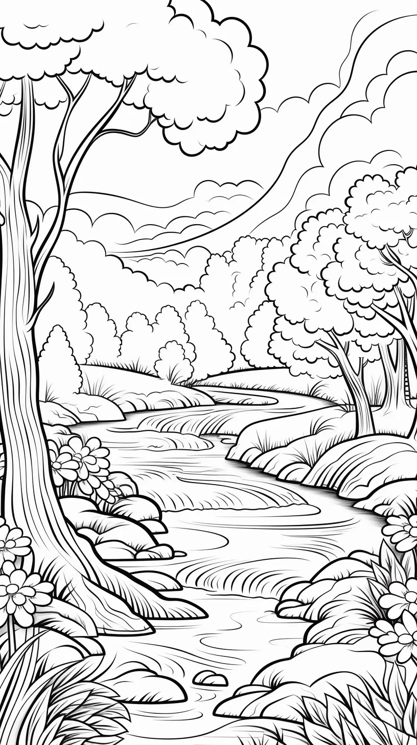summer easy coloring pages