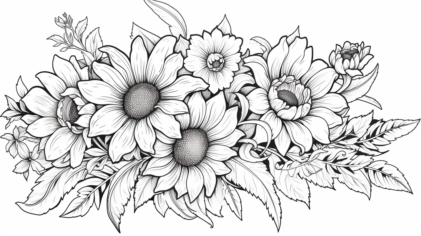 cute flower coloring pages