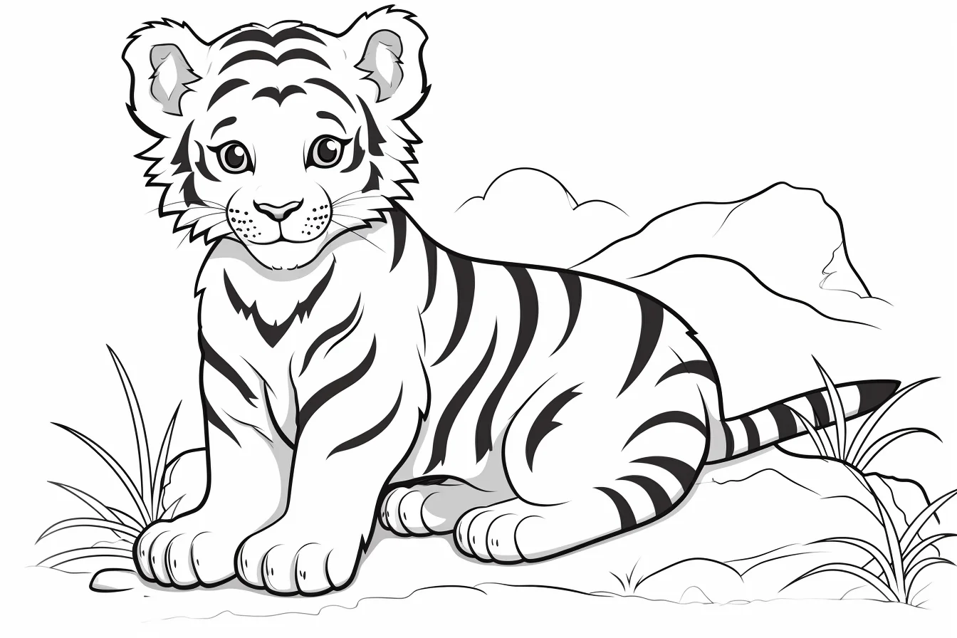 tiger cartoon coloring pages